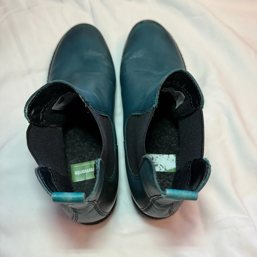 Remonte Teal Leather Ankle Boots - Picture 6 of 9